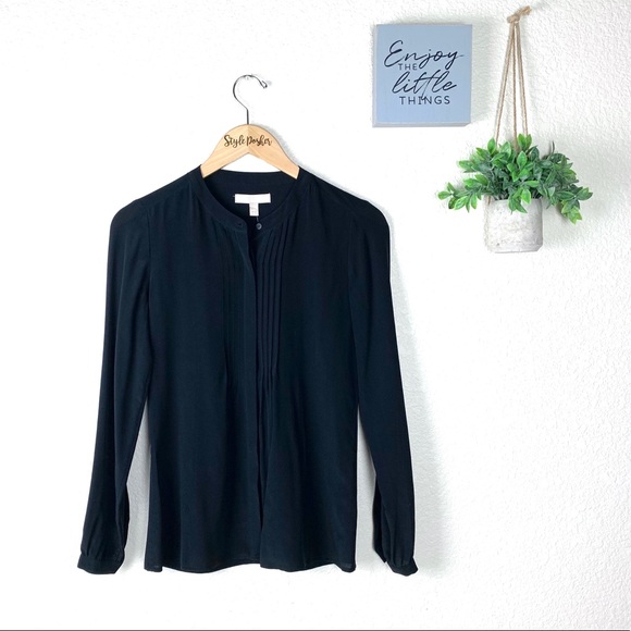 Banana Republic Tops - Banana Republic Black Silk Career Blouse